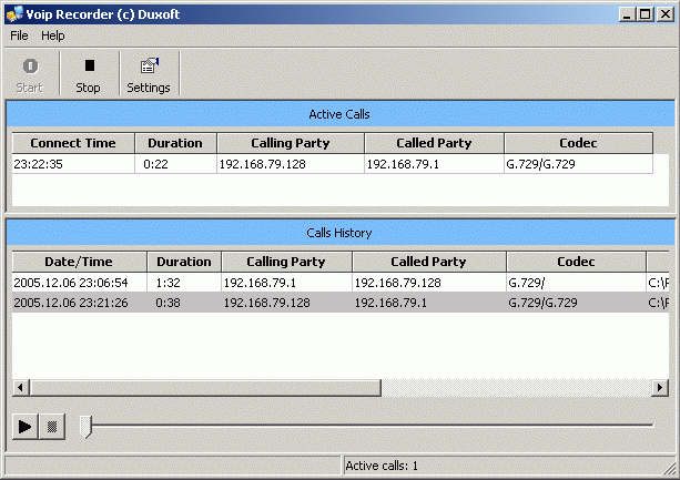 MiaRec Screenshot